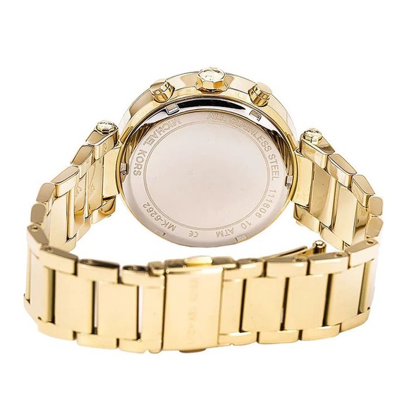 Michael Kors MK6262 Gold Parker Chronograph Blue DIAL Womens Watch - Picture 6 of 9